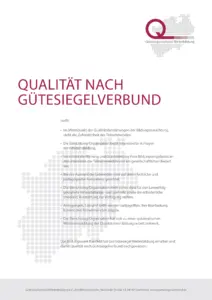 Gütesiegel Qualität nach Gütesiegelverbund Weiterbildung e.V. mit den Qualitätsgrundsätzen des Bildungswerks Raesfeld.